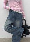 Coltoy Washed Wide Denim Pants