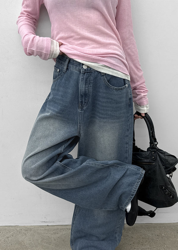 Coltoy Washed Wide Denim Pants