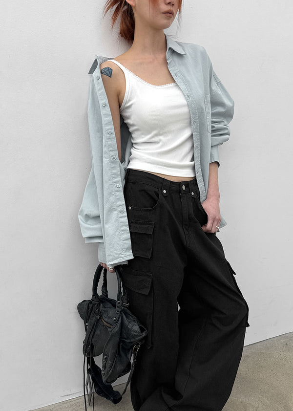 Royken Loose Fit Washed Cotton Shirt