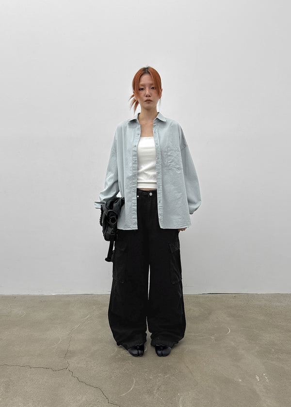 Royken Loose Fit Washed Cotton Shirt