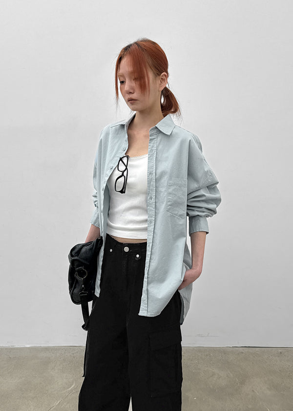 Royken Loose Fit Washed Cotton Shirt