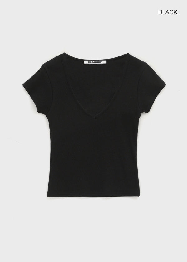 [MADE] Dutsbi Deep V-Neck Short Sleeve Top