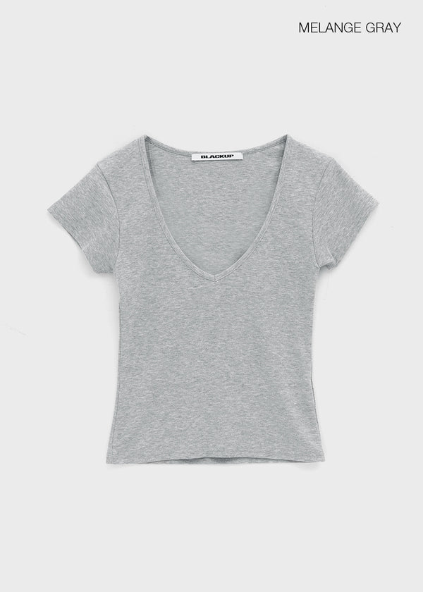 [MADE] Dutsbi Deep V-Neck Short Sleeve Top