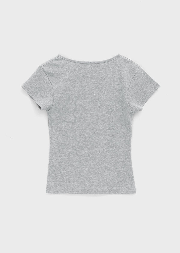 [MADE] Dutsbi Deep V-Neck Short Sleeve Top