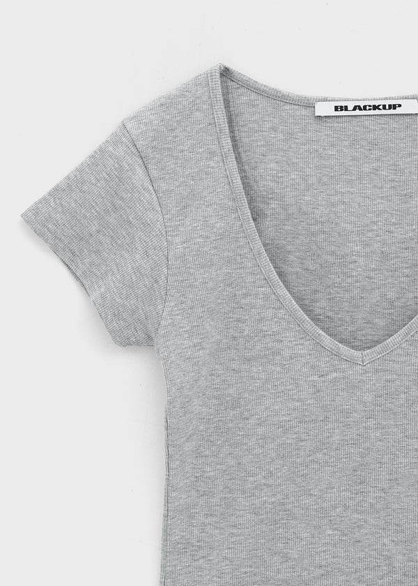 [MADE] Dutsbi Deep V-Neck Short Sleeve Top