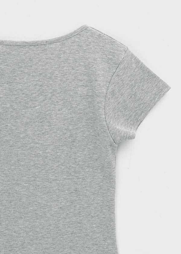 [MADE] Dutsbi Deep V-Neck Short Sleeve Top