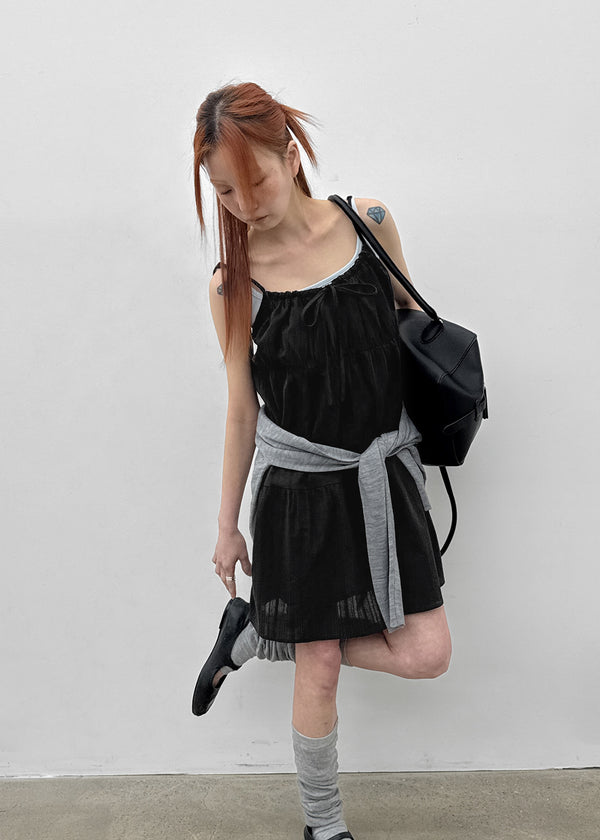 [MADE] Snua Shirred Sleeveless Mini Dress