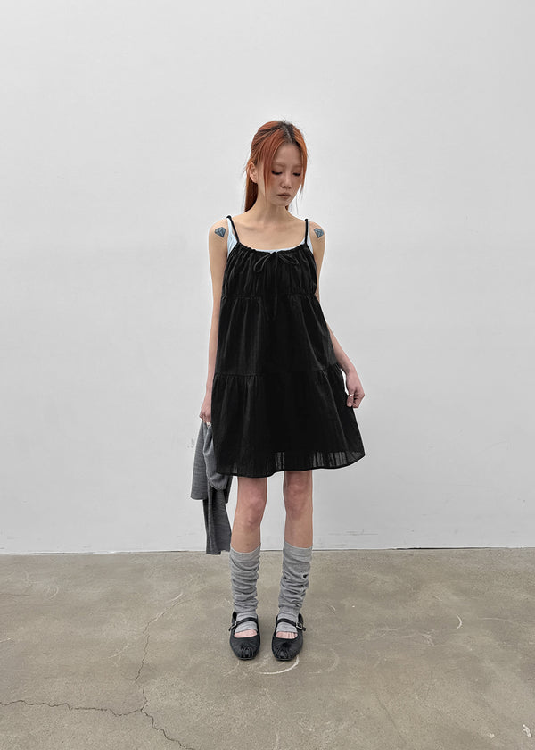 [MADE] Snua Shirred Sleeveless Mini Dress