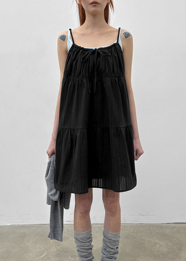 [MADE] Snua Shirred Sleeveless Mini Dress