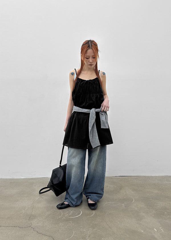 [MADE] Snua Shirred Sleeveless Mini Dress