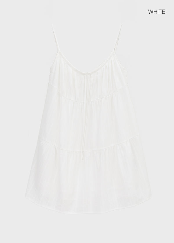 [MADE] Snua Shirred Sleeveless Mini Dress