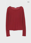 Cheto See-through Ribbed Tencel Long Sleeve Tee