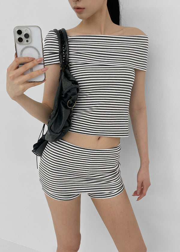 [MADE] Chiel Stripe Mini Skort (Set Available)