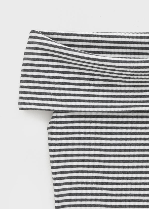 [MADE] Chiel Stripe Off-Shoulder Sleeveless Top (Set Available)