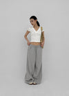 Chuman V-neck Lace Cap Sleeve Short-sleeve Tee