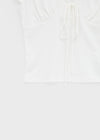Chuman V-neck Lace Cap Sleeve Short-sleeve Tee