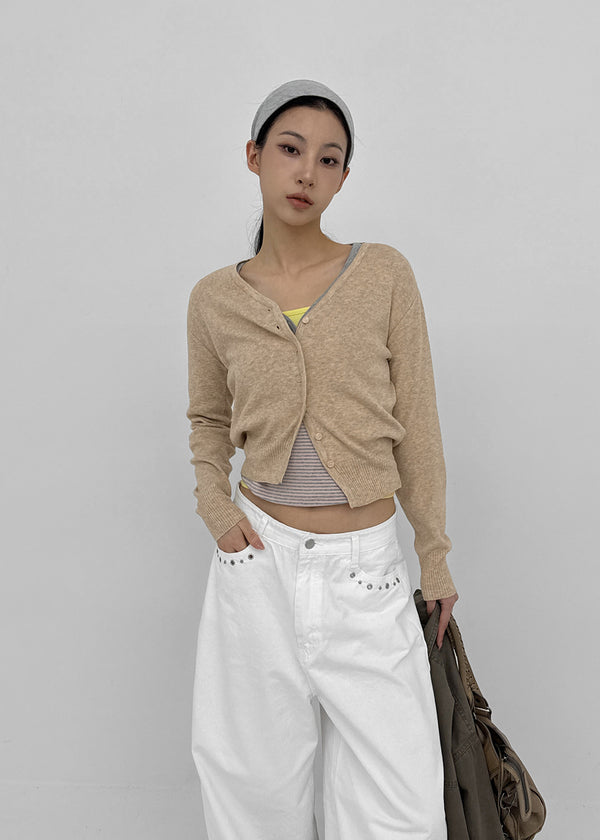 Longta V-neck Knit Cardigan