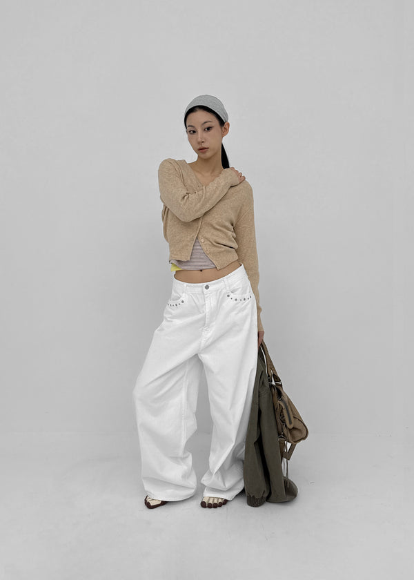 Torrit Eyelet Wide Cotton Pants