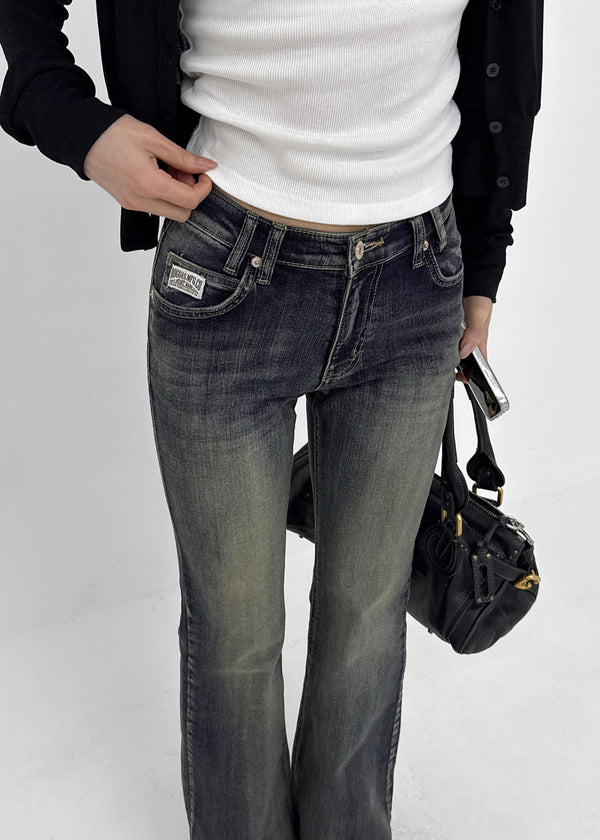 Ratton Low-waist Catwash Bootcut Denim Pants