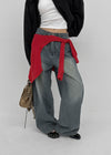 Dession Bijou Semi-balloon Wide Denim Pants