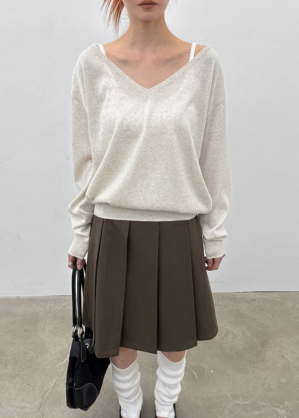 [MADE] Seir Sheer Linen V-Neck Knit