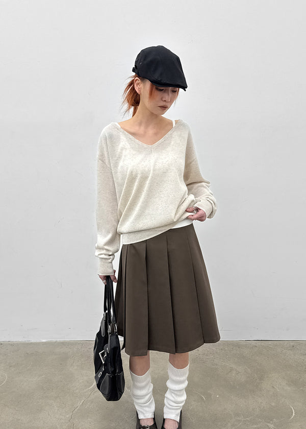 [MADE] Seir Sheer Linen V-Neck Knit