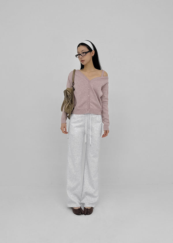 Ratmiss One-shoulder Knit Cardigan