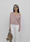 Ratmiss One-shoulder Knit Cardigan