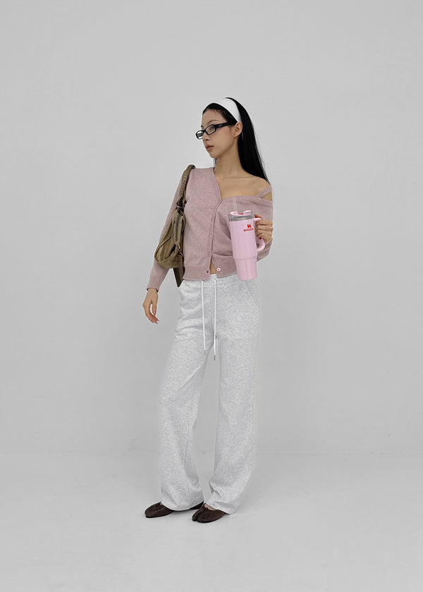 Ratmiss One-shoulder Knit Cardigan