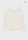 Ratmiss One-shoulder Knit Cardigan