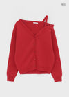 Ratmiss One-shoulder Knit Cardigan