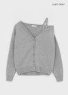 Ratmiss One-shoulder Knit Cardigan