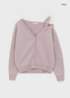 Ratmiss One-shoulder Knit Cardigan