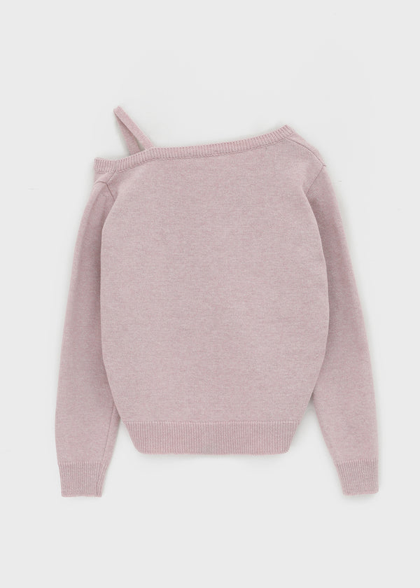 Ratmiss One-shoulder Knit Cardigan