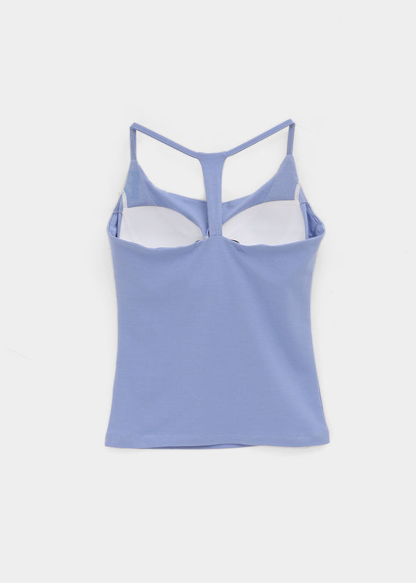 [MADE] Perky Back-Point Sleeveless Top (Built-in Cap)