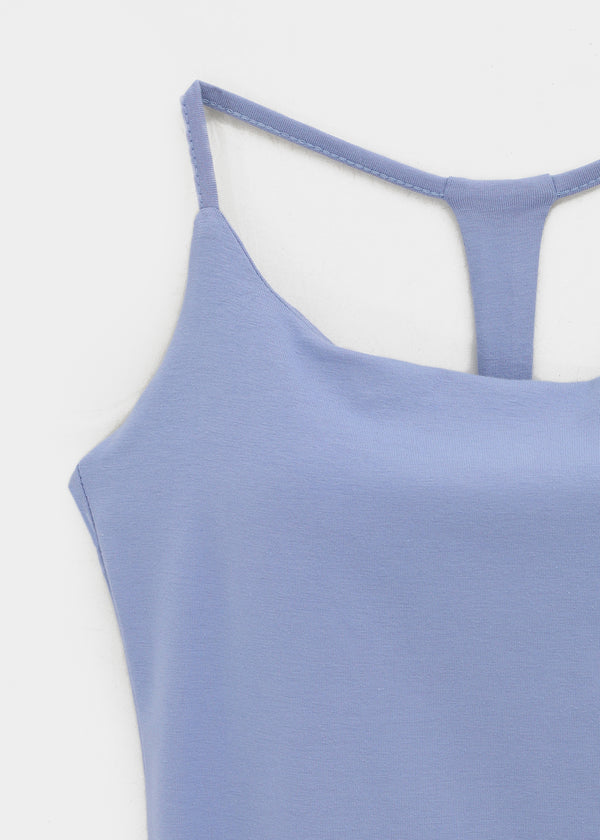 [MADE] Perky Back-Point Sleeveless Top (Built-in Cap)