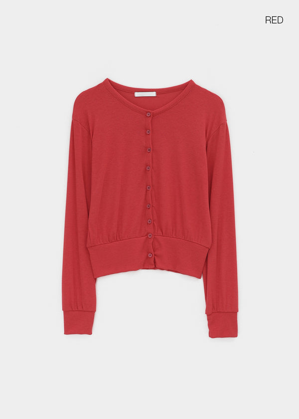 Naring See-through Round Neck Cardigan