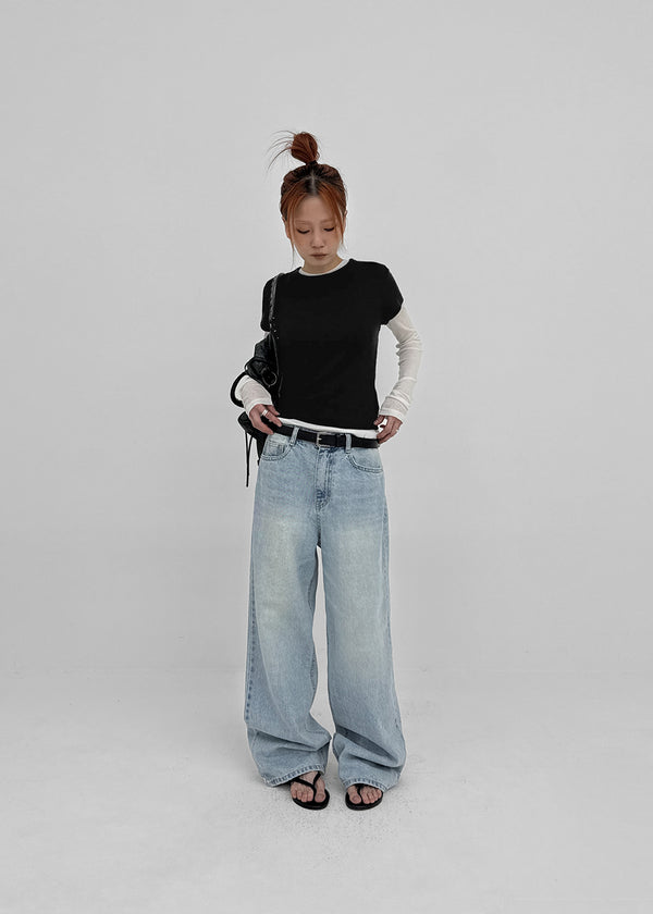 Nader Washed Wide Denim Pants