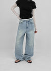 Nader Washed Wide Denim Pants