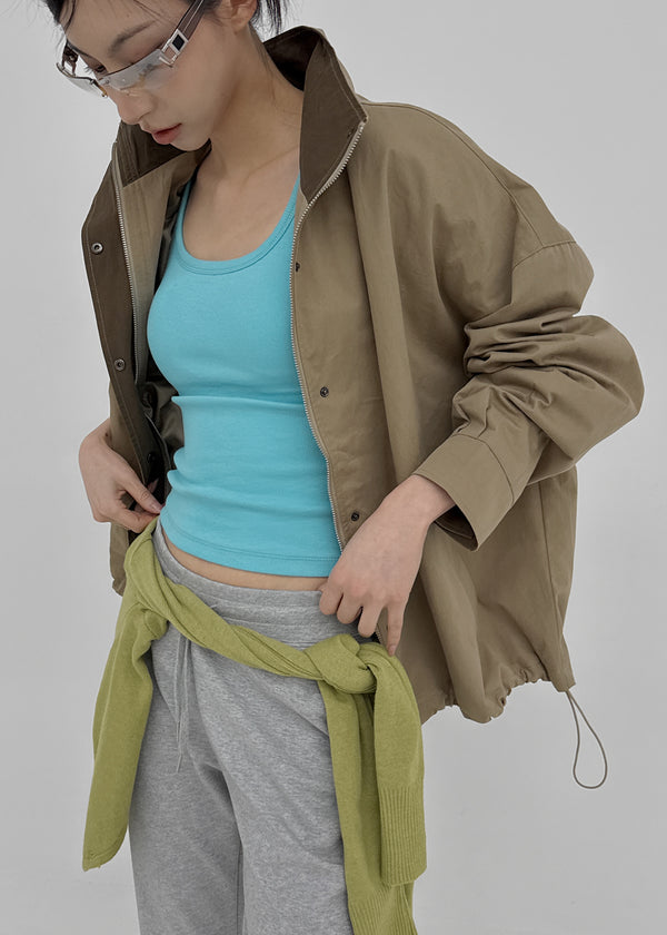 Rohing Color-block High-neck Field Jacket