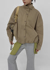 Rohing Color-block High-neck Field Jacket