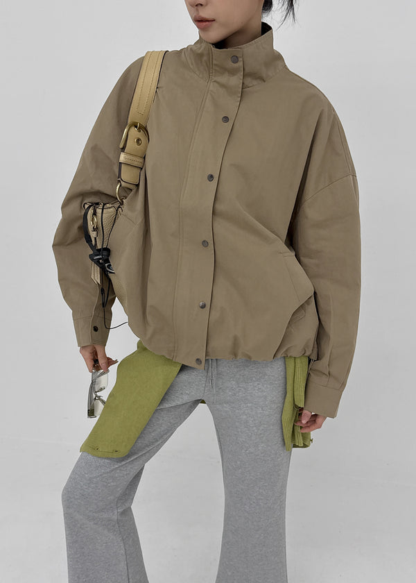 Rohing Color-block High-neck Field Jacket