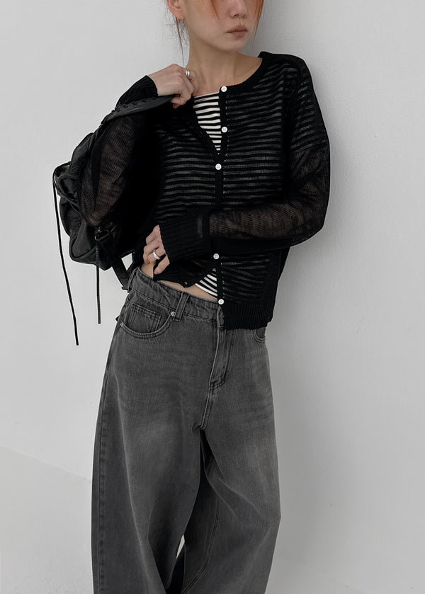 Penu Round Summer Knit Cardigan