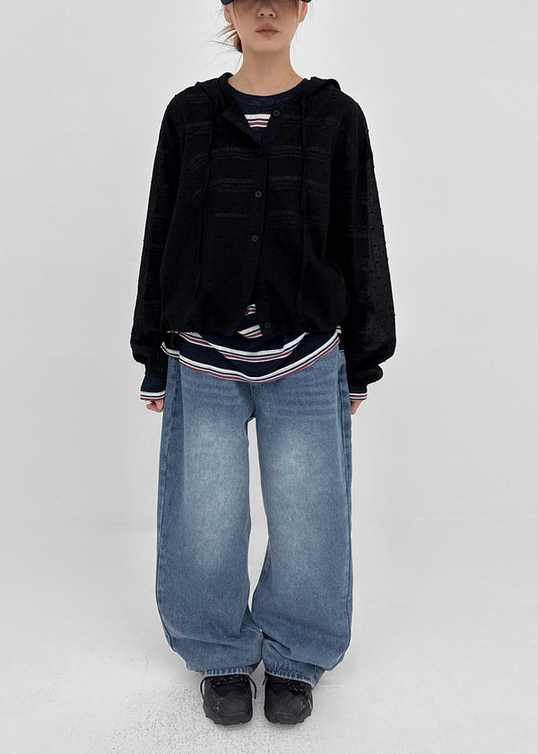 Monoch Back Pocket Wide Denim Pants