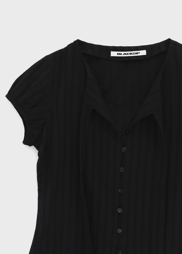 [MADE] Rouer Tie Short-Sleeve Blouse