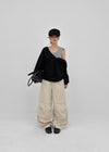 Fabio Pintuck Wide Cotton Pants