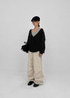 Fabio Pintuck Wide Cotton Pants