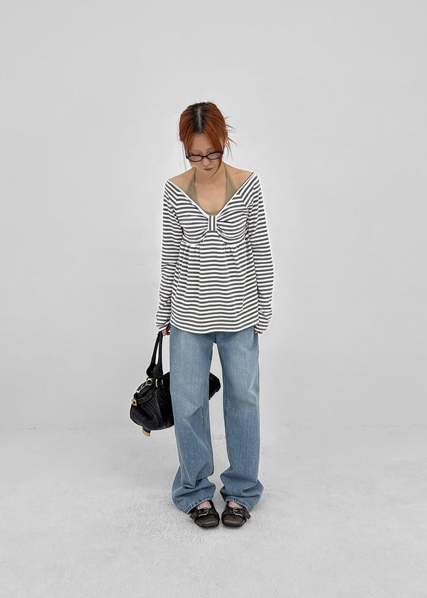 Polto Semi-wide Straight Denim Pants