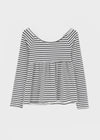Rayville Striped Off-shoulder Long Sleeve Tee
