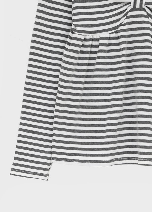 Rayville Striped Off-shoulder Long Sleeve Tee